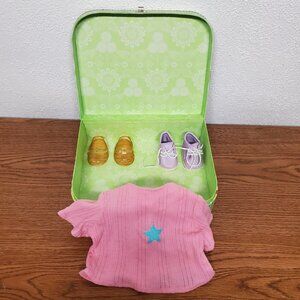 Baby Doll Clothing Top and Shoes with Storage Case